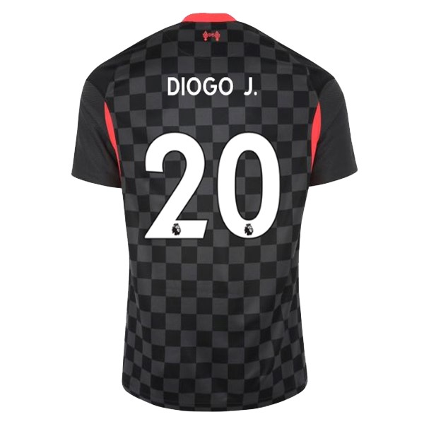 Camiseta Liverpool NO.20 Diogo Jota 3ª 2020-2021 Negro